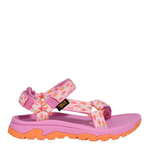 sandalen met all over print - roze/oranje