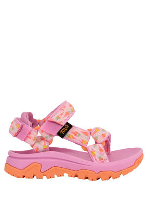sandalen met all over print - roze/oranje