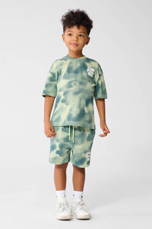 regular waist camouflage sweatshort groen