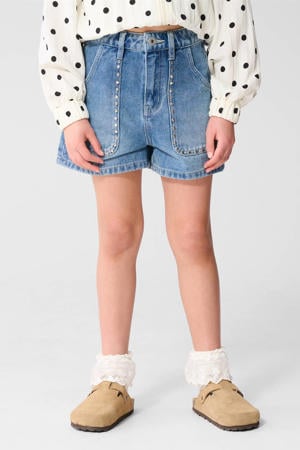denim regular waist short blauw