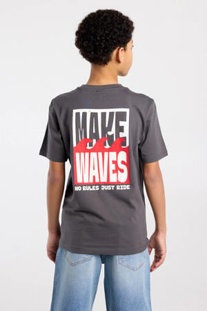 T-shirt met backprint zwart