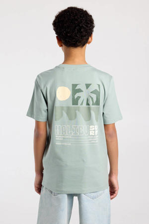 T-shirt met backprint groen