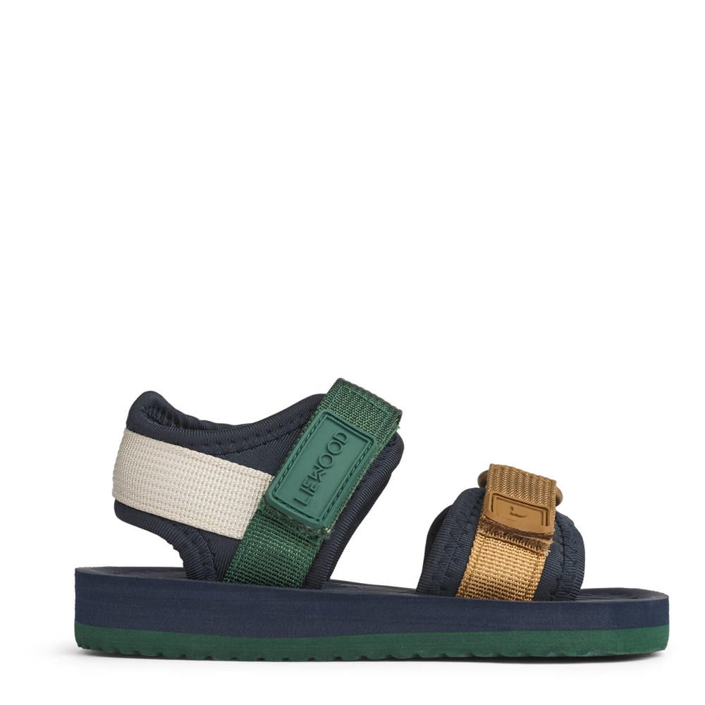 Donkerblauwe jongens Liewood sandalen van 85% spandex en 15% polyester met klittenband