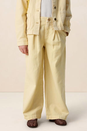 casual broek lichtgeel