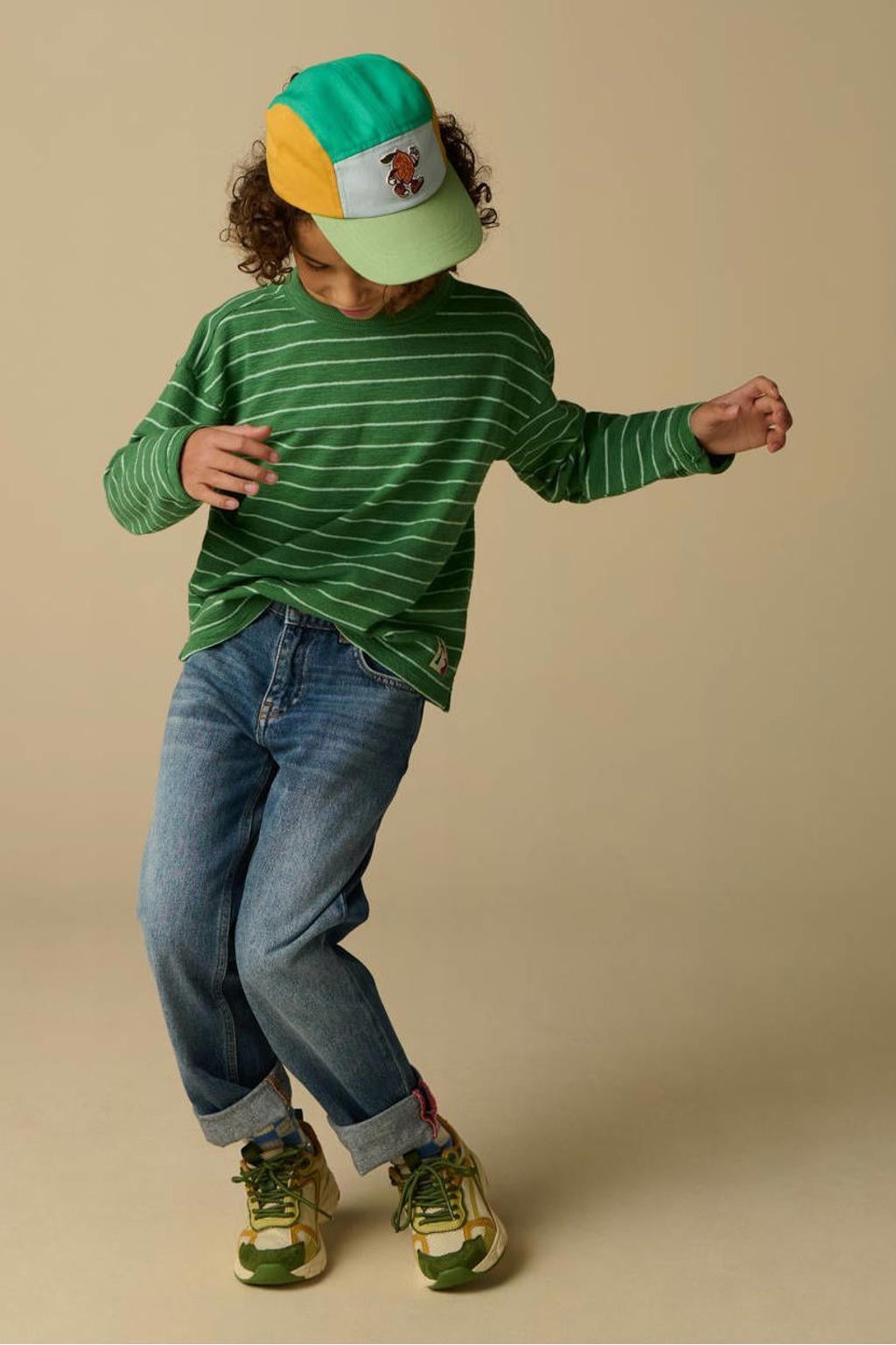 Sissy-Boy gestreepte longsleeve donkergroen