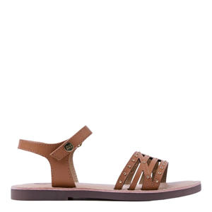 leren sandalen cognac