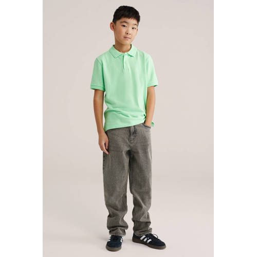 WE Fashion polo Groen Jongens Katoen Polokraag Effen - maat 98/104 afbeelding