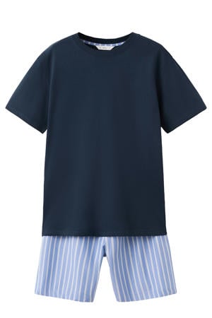 shortama donkerblauw/lichtblauw