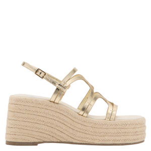 imitatieleren leren sandalen goud