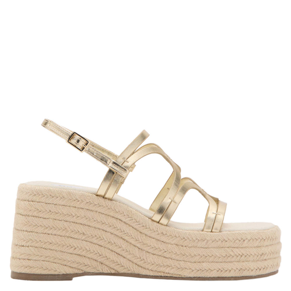 Gouden meisjes MANGO TEEN imitatieleren leren sandalen van 100% polyurethaan met gesp