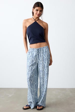 casual broek lichtblauw