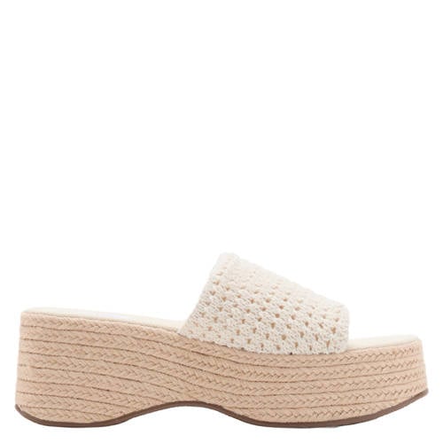 MANGO TEEN plateausandalen beige Meisjes Polyester - maat 37 afbeelding