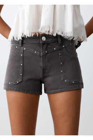 short grey denim