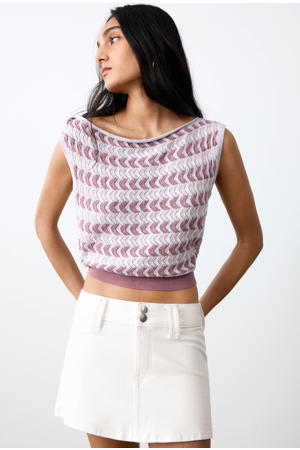 denim mini rok wit