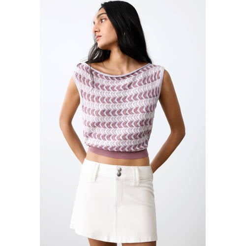 MANGO TEEN denim mini rok wit Effen - maat 168(M) | Rok van MANGO TEEN afbeelding