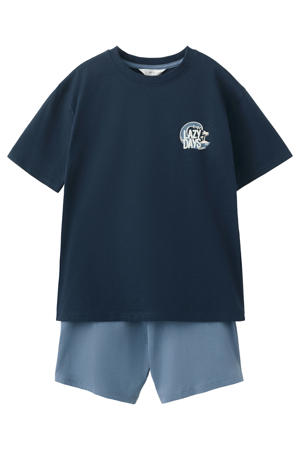 shortama donkerblauw