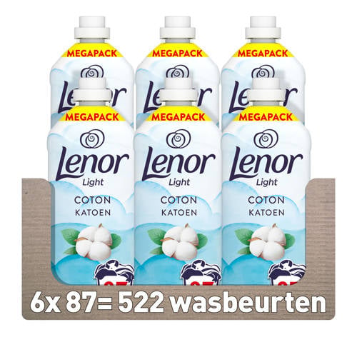 Lenor Wasverzachter Katoen - 6 x 1,827 liter - 6 x 87 Wasbeurten - 522 wasbeurten afbeelding