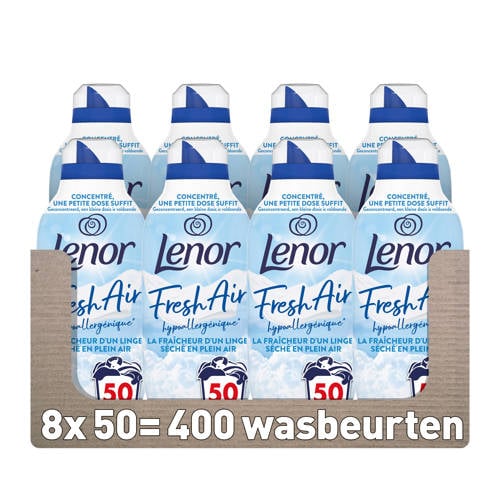 Lenor Fresh Air Wasverzachter voor Gevoelige Huid - 8 x 700 ml - 8 x 50 Wasbeurten - 400 wasbeurten afbeelding
