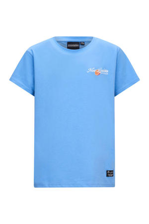 T-shirt met backprint lichtblauw
