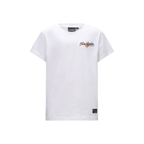 Retour Jeans T-shirt met backprint wit Jongens Katoen Ronde hals Backprint - maat 122/128 afbeelding