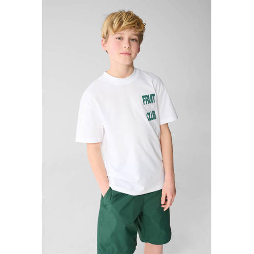 Shoeby T-shirt met backprint wit Jongens Katoen Ronde hals Backprint - maat 122/128 afbeelding