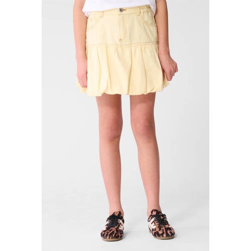 Shoeby denim ballonrok lichtgeel Effen - maat 170/176 afbeelding