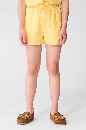high waist casual short lichtgeel