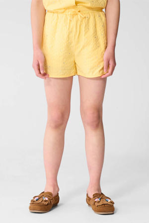 high waist casual short lichtgeel