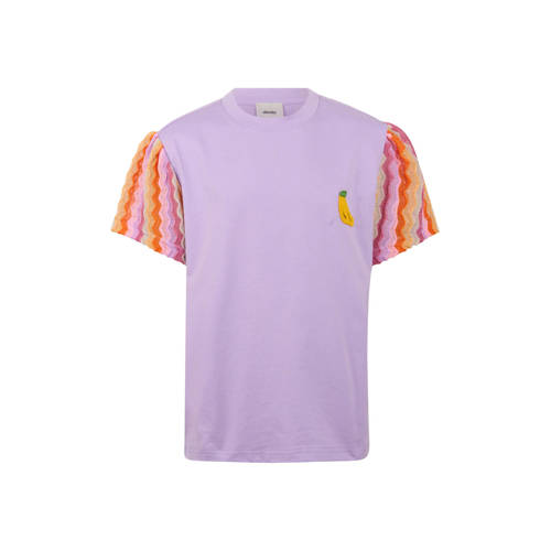 Shoeby T-shirt lila Paars Meisjes Katoen Ronde hals Logo - maat 98/104 afbeelding