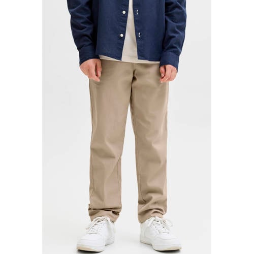 JJ REBEL JUNIOR regular waist chino zand Broek Beige Jongens Stretchkatoen - maat 176 afbeelding