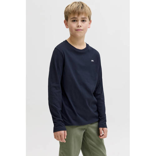 JJ REBEL JUNIOR longsleeve donkerblauw Jongens Katoen Ronde hals Logo - maat 140 afbeelding