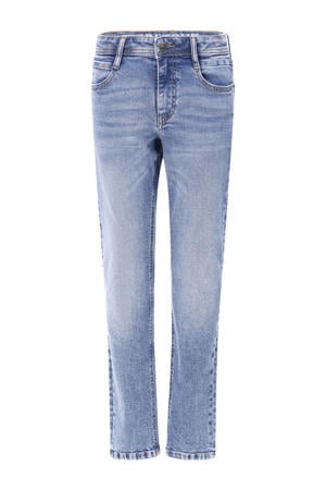straight leg jeans medium blue denim