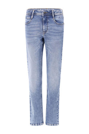 straight leg jeans medium blue denim