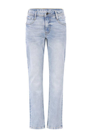 straight leg jeans light blue denim