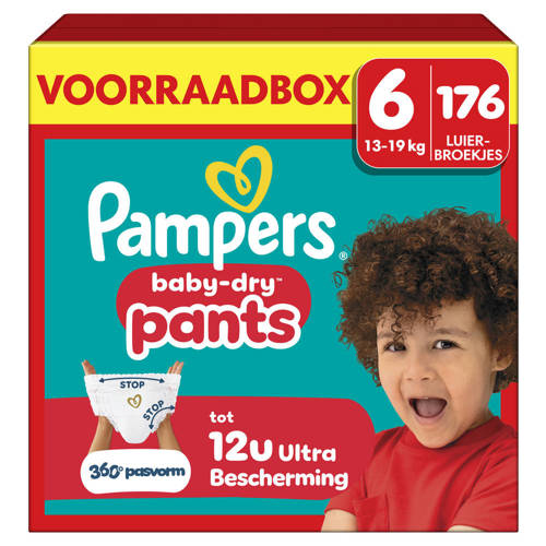 Pampers Premium Protection maat 6, 144 luiers, 13 - 16 kg, dubbele bescherming voor de huid en tegen lekken, verpakking van 1 maand