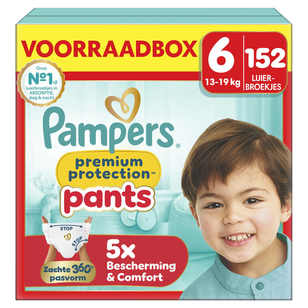 Pampers Premium Protection Maat 6 voorraadbox 152 luierbroekjes