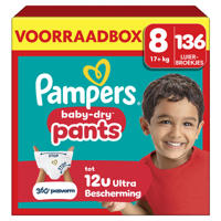 thumbnail: Pampers Baby-Dry Maat 8 voorraadbox 136 luierbroekjes