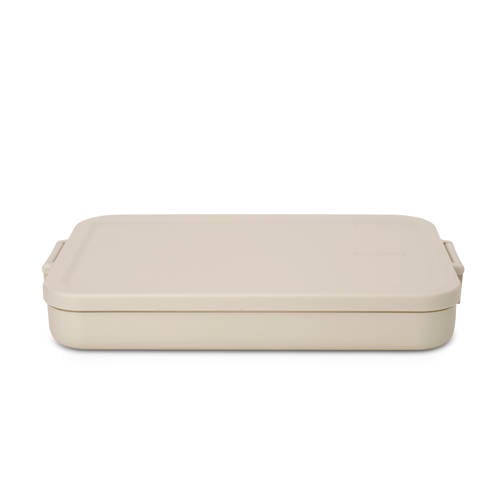 Brabantia Make & Take lunchbox - Plat - Kunststof - Soft Beige Broodtrommel afbeelding