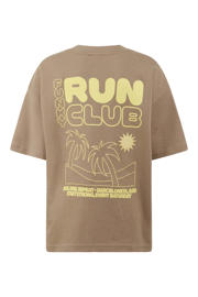 thumbnail: Shoeby T-shirt met backprint taupe