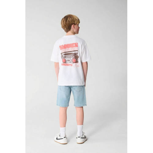 Shoeby T-shirt beige Jongens Katoen Ronde hals Printopdruk - maat 122/128 afbeelding