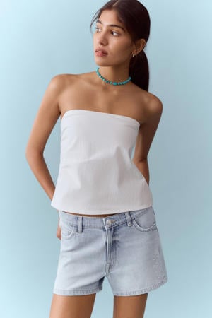 short light blue denim