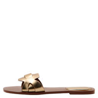 thumbnail: MANGO TEEN leren sandalen goud