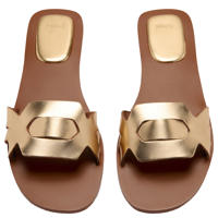 thumbnail: MANGO TEEN leren sandalen goud