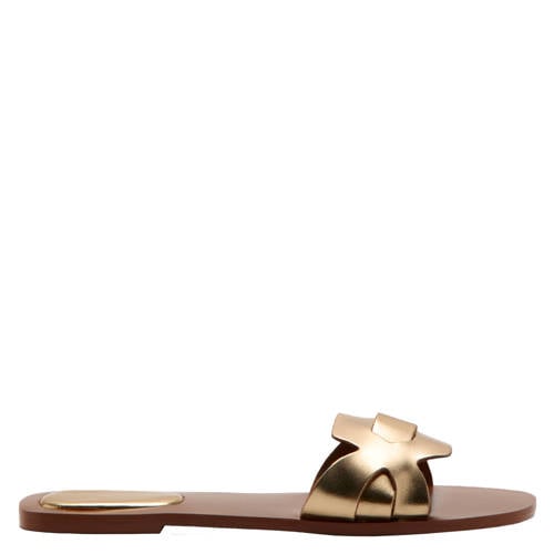 MANGO TEEN leren sandalen goud Meisjes Leer - maat 41 afbeelding