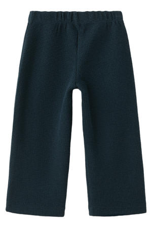 casual broek donkerblauw met textuur
