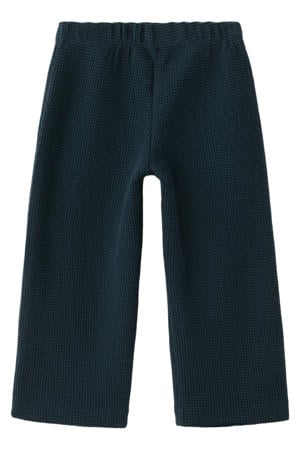 casual broek donkerblauw met textuur