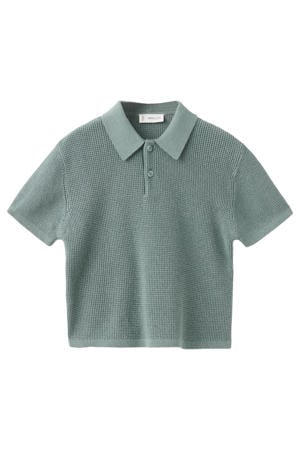 polo groen grof gebreid