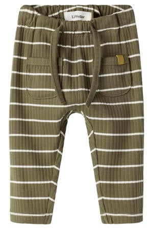 regular gestreepte babybroek groen