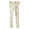 LIL' ATELIER MINI slim regular waist legging met textuur ecru/paars