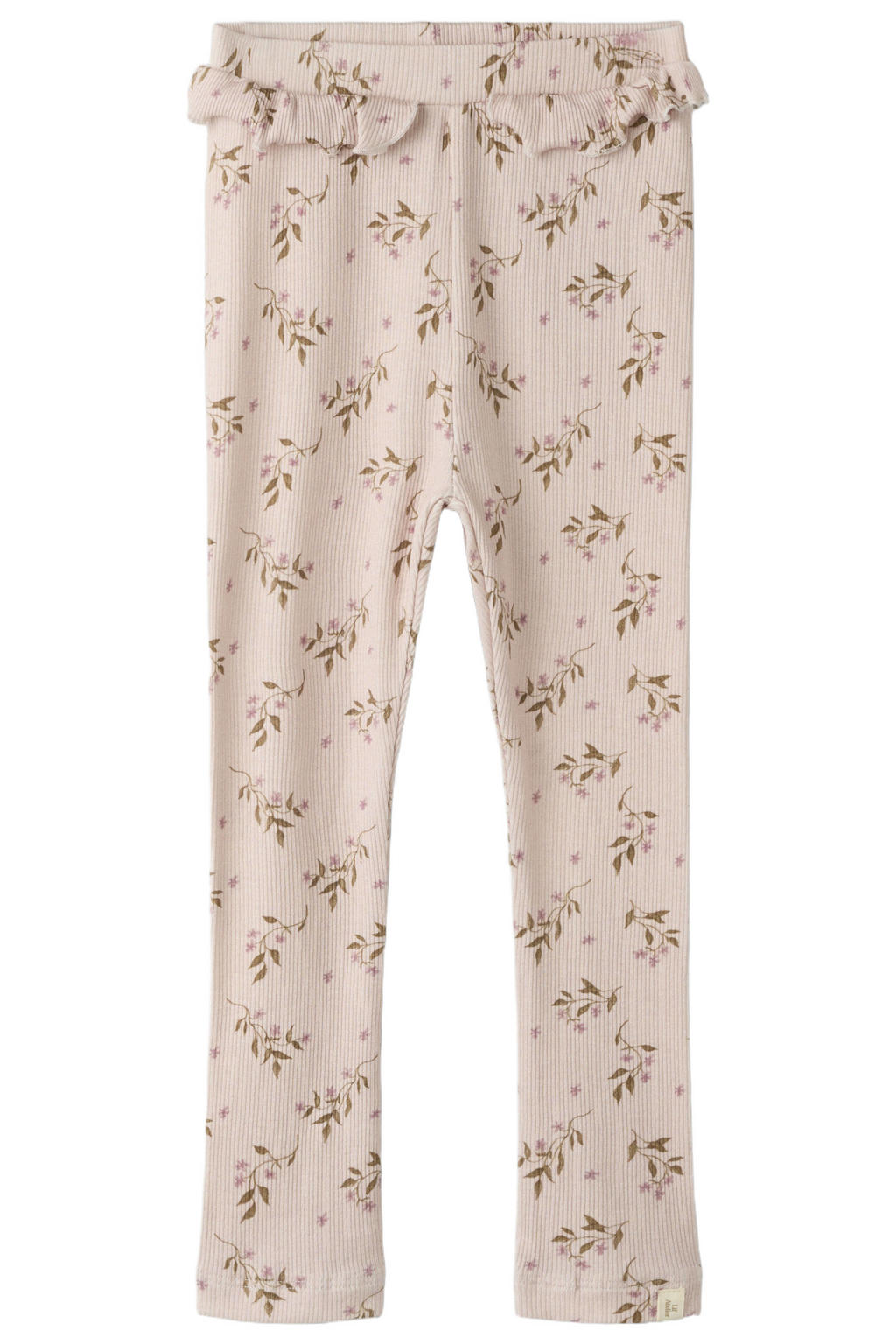 Roze meisjes LIL' ATELIER MINI slim fit legging van stretchkatoen met regular waist en elastische tailleband
